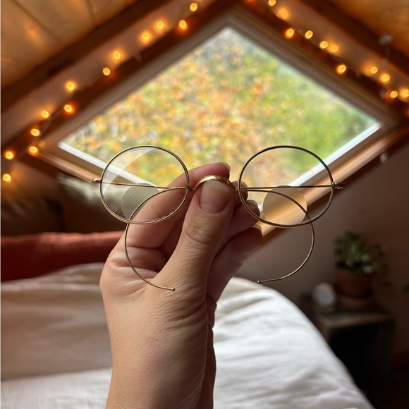 Antique Huteson Optical Co. Gold Rimmed Eyeglasses - Picture 6 of 12